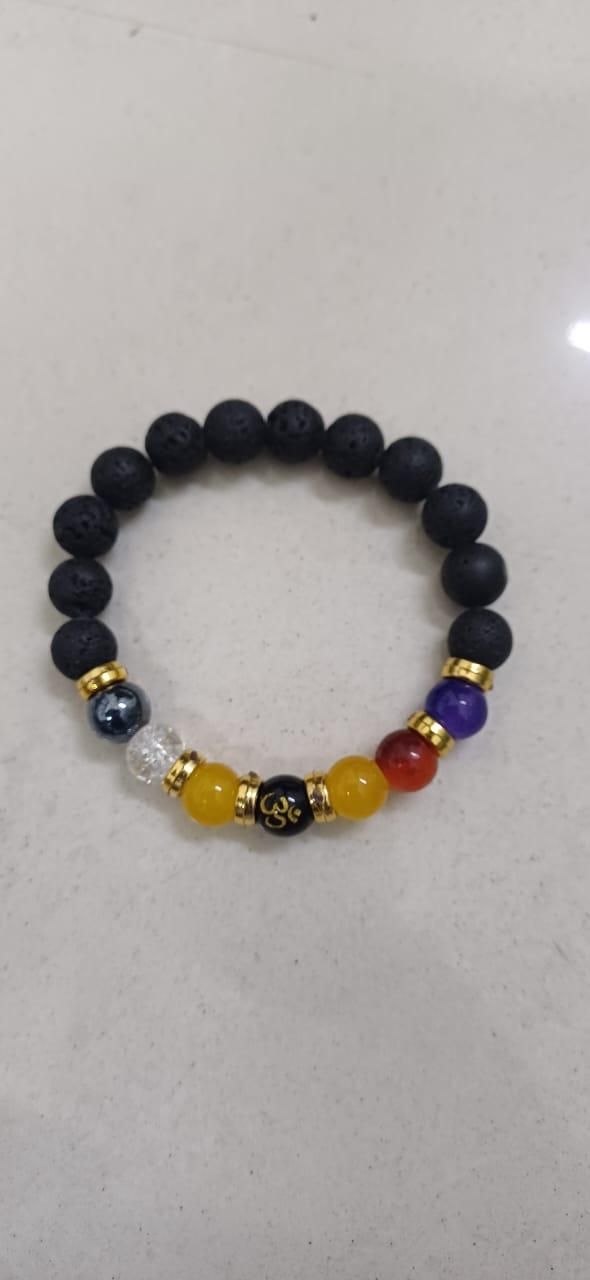 Natural Beads Om Bracelet – Spiritual Energy & Mindfulness Accessory