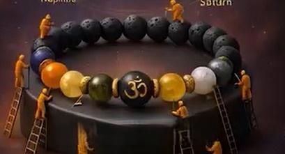 Natural Beads Om Bracelet – Spiritual Energy & Mindfulness Accessory