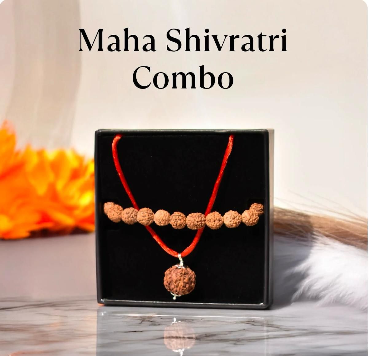 Maha Shivratri Special Combo – 5 Mukhi Rudraksha with Spiritual Bracelet for Protection & Positive Energy