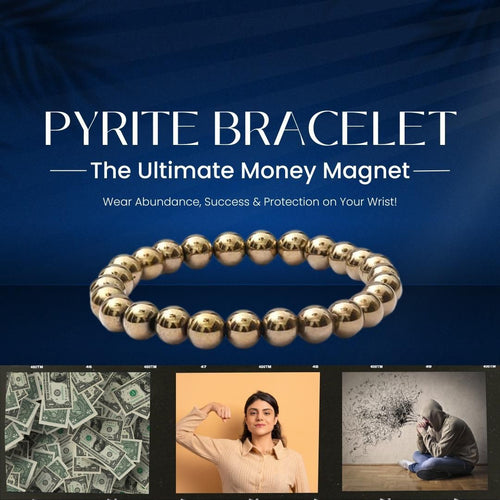 Golden Pyrite Power Bracelet – 8mm Energy Beads for Wealth, Confidence & Protection